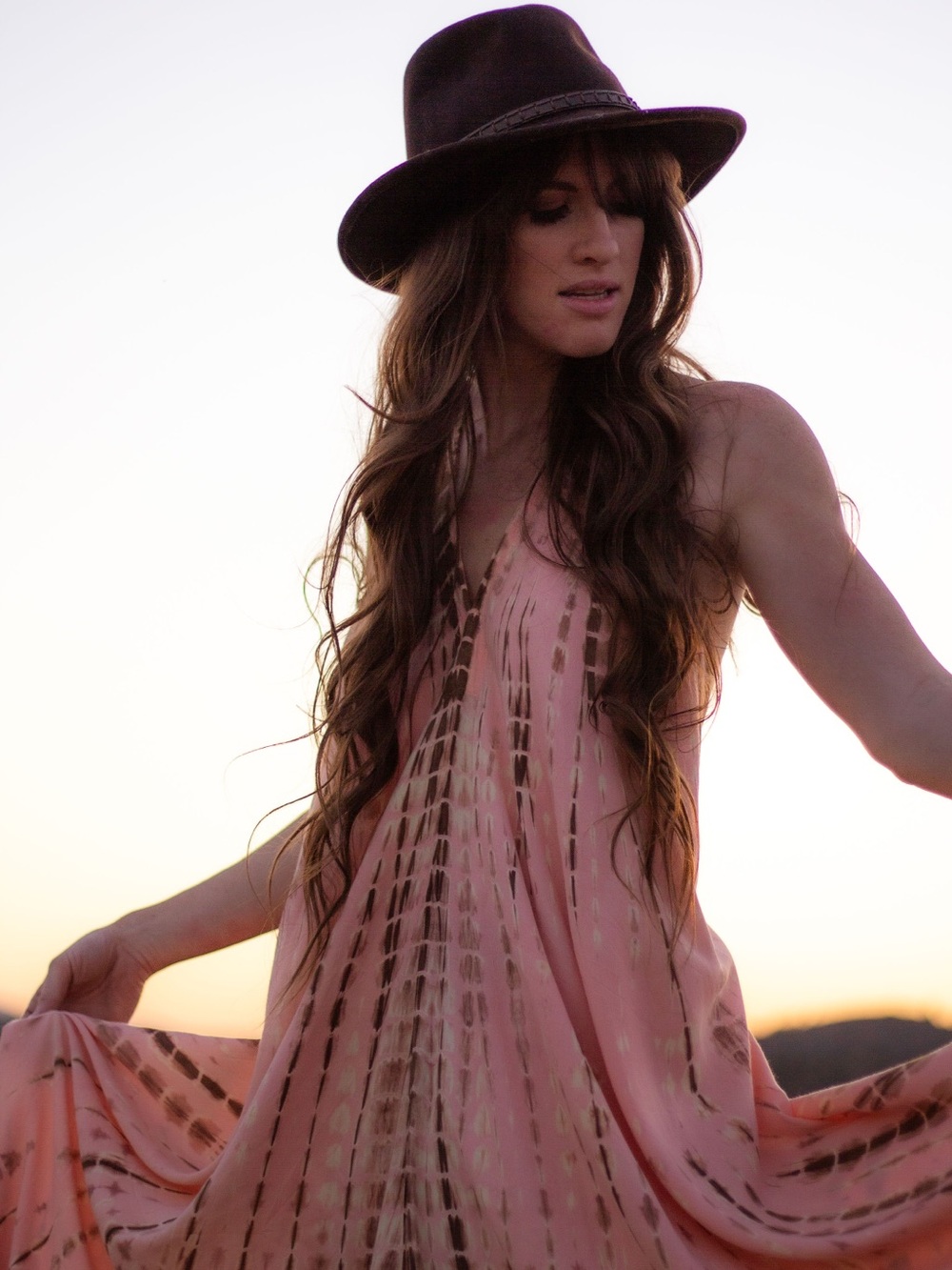 Peach Tie-Dye Maxi Dress - Picture 9 of 9